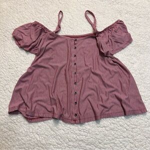 Women's Striped Off-Shoulder Top